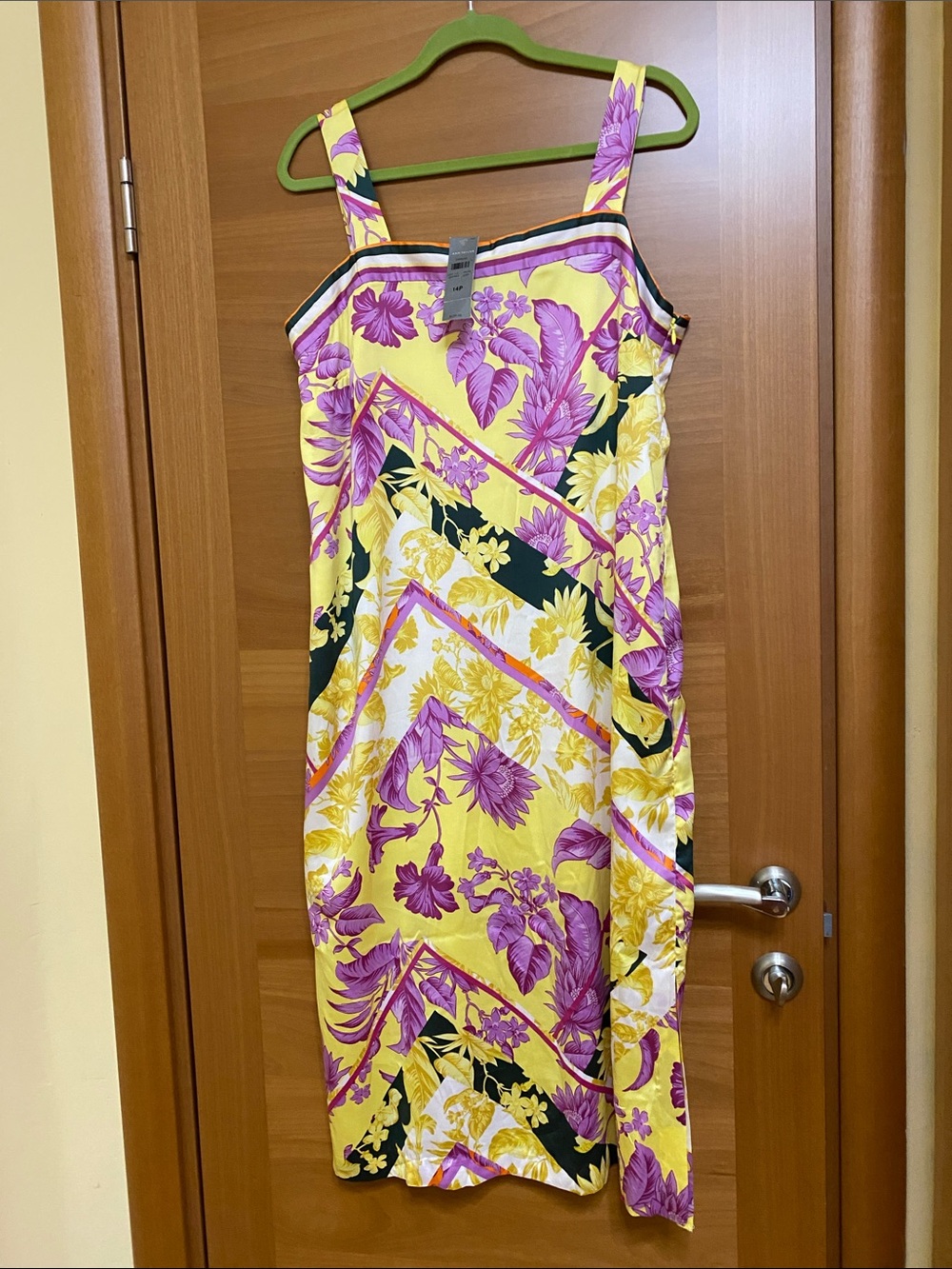 Ann Taylor Yellow and Purple Floral Sundress